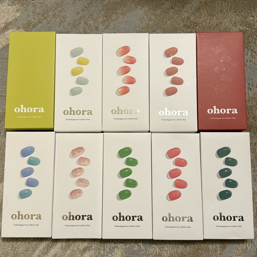 SOLD Large lot Ohora semi cured gel nail w lamp